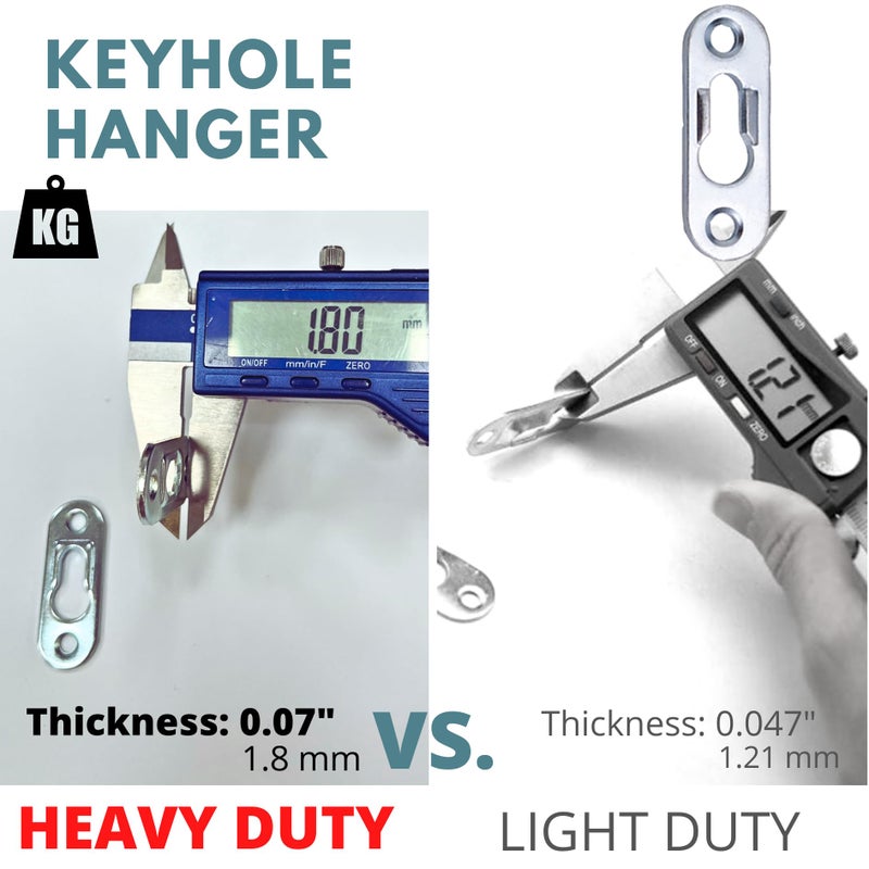 HOWTOOL Heavy Duty Keyhole Hanger with Phillips Screws & Anchors, 20 Pack - Image 3